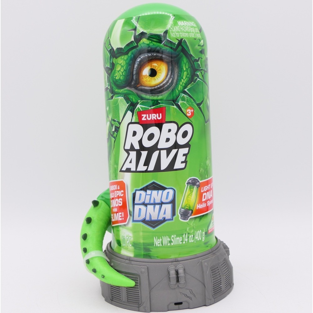 Zuru Robo Alive Dino DNA Green Sealed Blind Tube Unbox‎ & Build Dinos From Slime